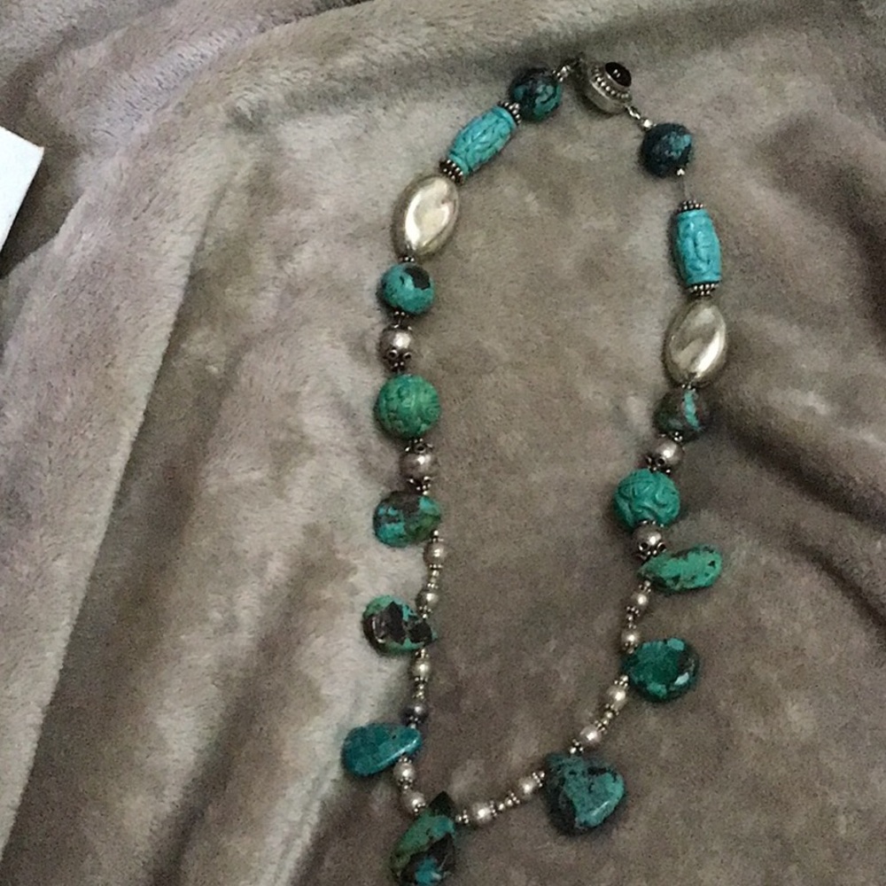 Turquoise and sterling necklace